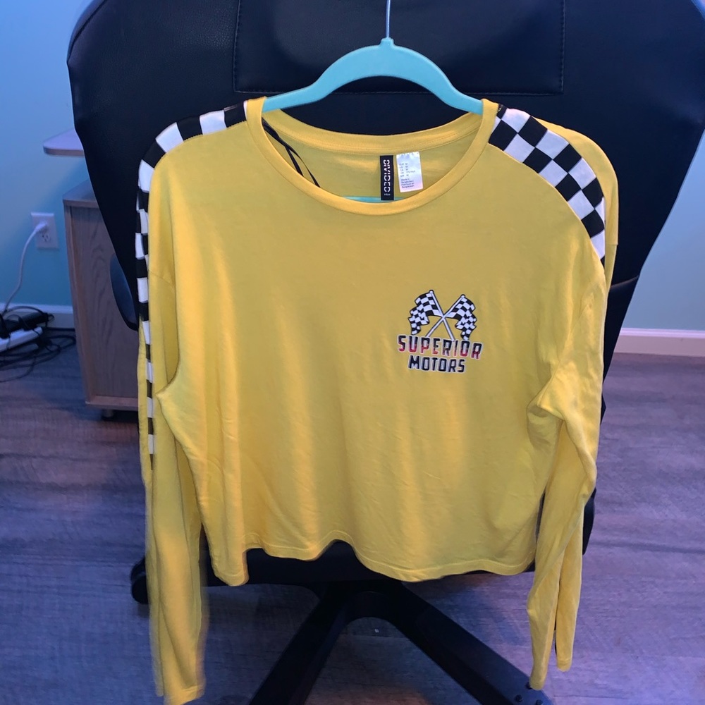 yellow crop top